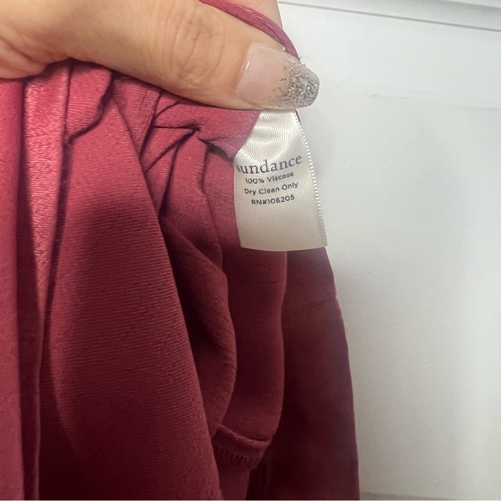 Sundance Wide Leg Pants | Size P4 | Tie Waist | Mauve Pink - Picture 8 of 9